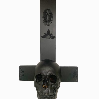 Crucifijo calavera negro Les Morts