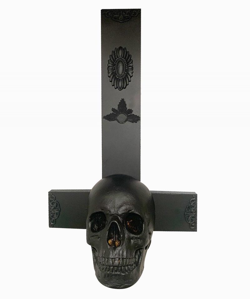 Crucifijo calavera negro Les Morts