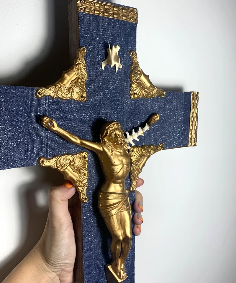 arte degenerado anti nazis les morts 2.0 les morts crucifix azul y dorado